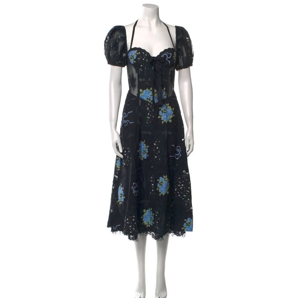 For Love & Lemons/Floral Print Midi Length Dress/Size: Small/Good Condition